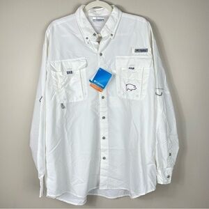 Columbia Mens Large Bahama Icon Top Kansas State Button Down Long Sleeve Shirt